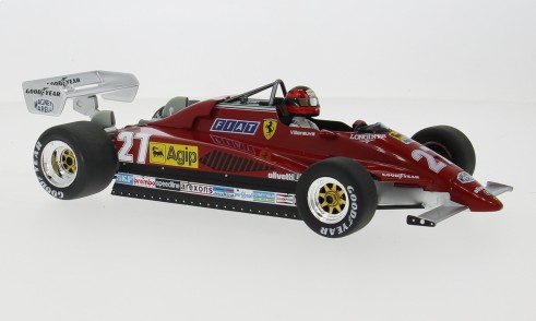 Ferrari 126 C2 No.27 Belgian GP 1982 G. Villeneuve - 1:18
